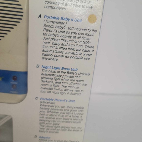 Safety 1st Deluxe Musical Sight & Sound Nursery Monitor baby 205 - Picture 5 of 14